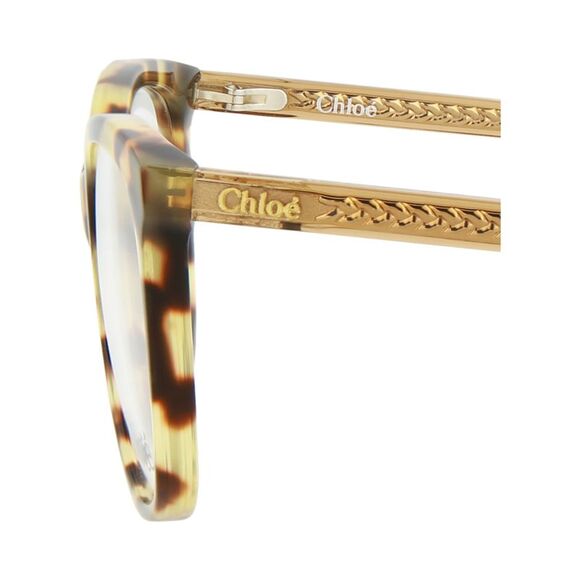 Chloé Square-Frame Bio Acetate Optical Frames Brown Womens - Picture 4 of 6